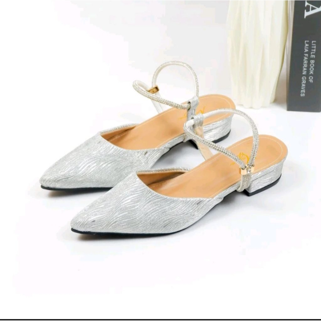[PRELOVED] Mayra - Aurell sepatu pesta wanita sepatu mules wanita 3 cm shoes sendal