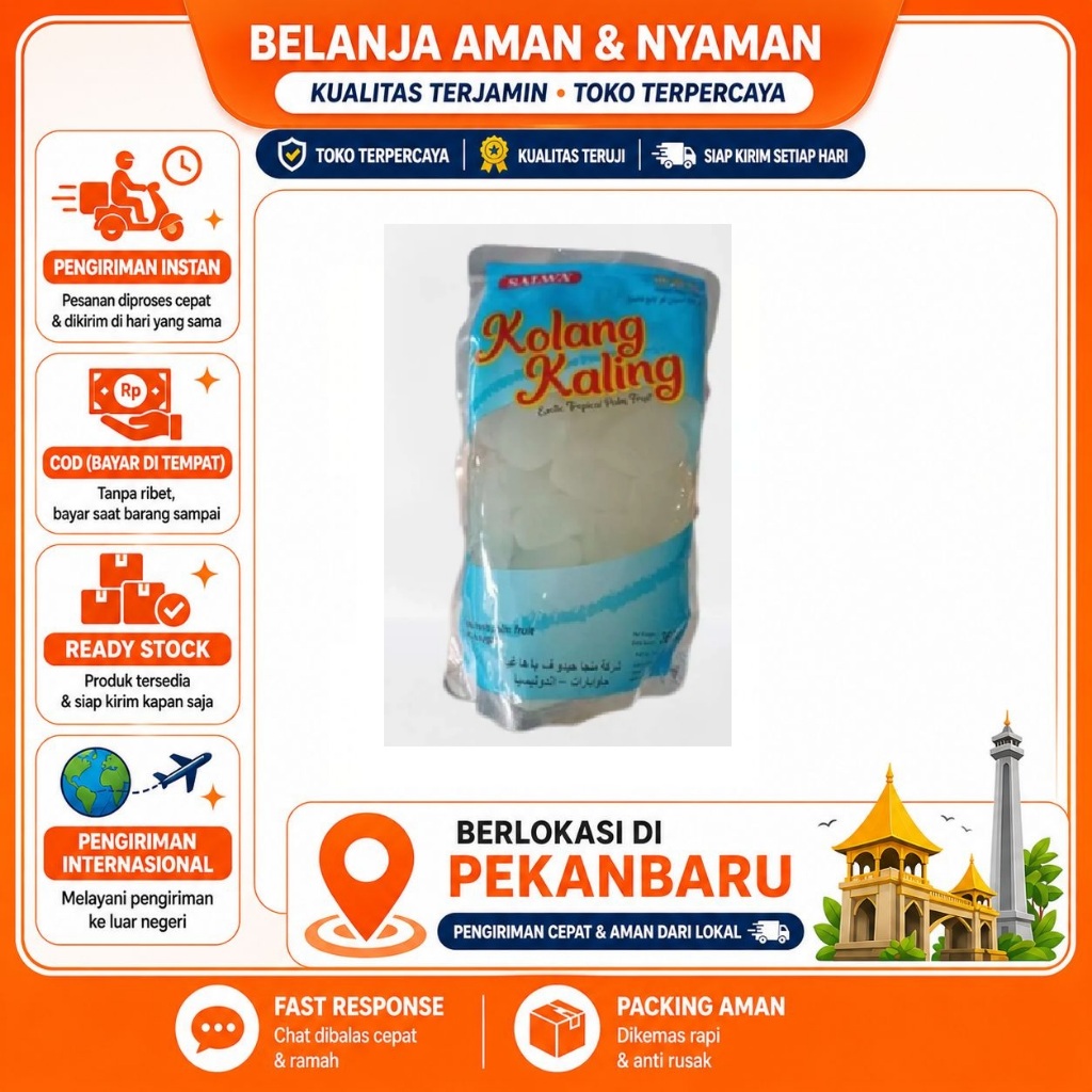 [SDW] pekanbaru/360 Gram Salwa Kolang Kaling Bahan Campuran Topping Minuman Halal Kemasan Pouch