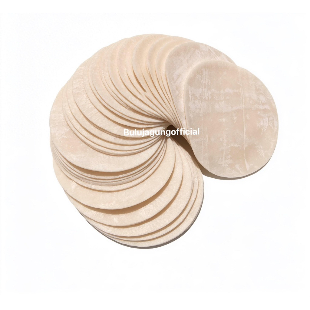 Kulit Dimsum Isi 100 Lembar Kulit Gyoza Kulit Hakau Kulit Pangsit Bulat 8cm