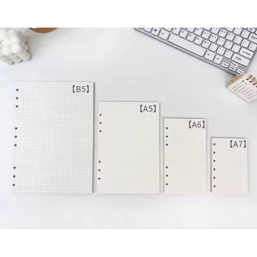 Isi Binder A5 A6 A7 Polos Bergaris Refill Kertas - Tersedia Berbagai Ukuran dan Pola