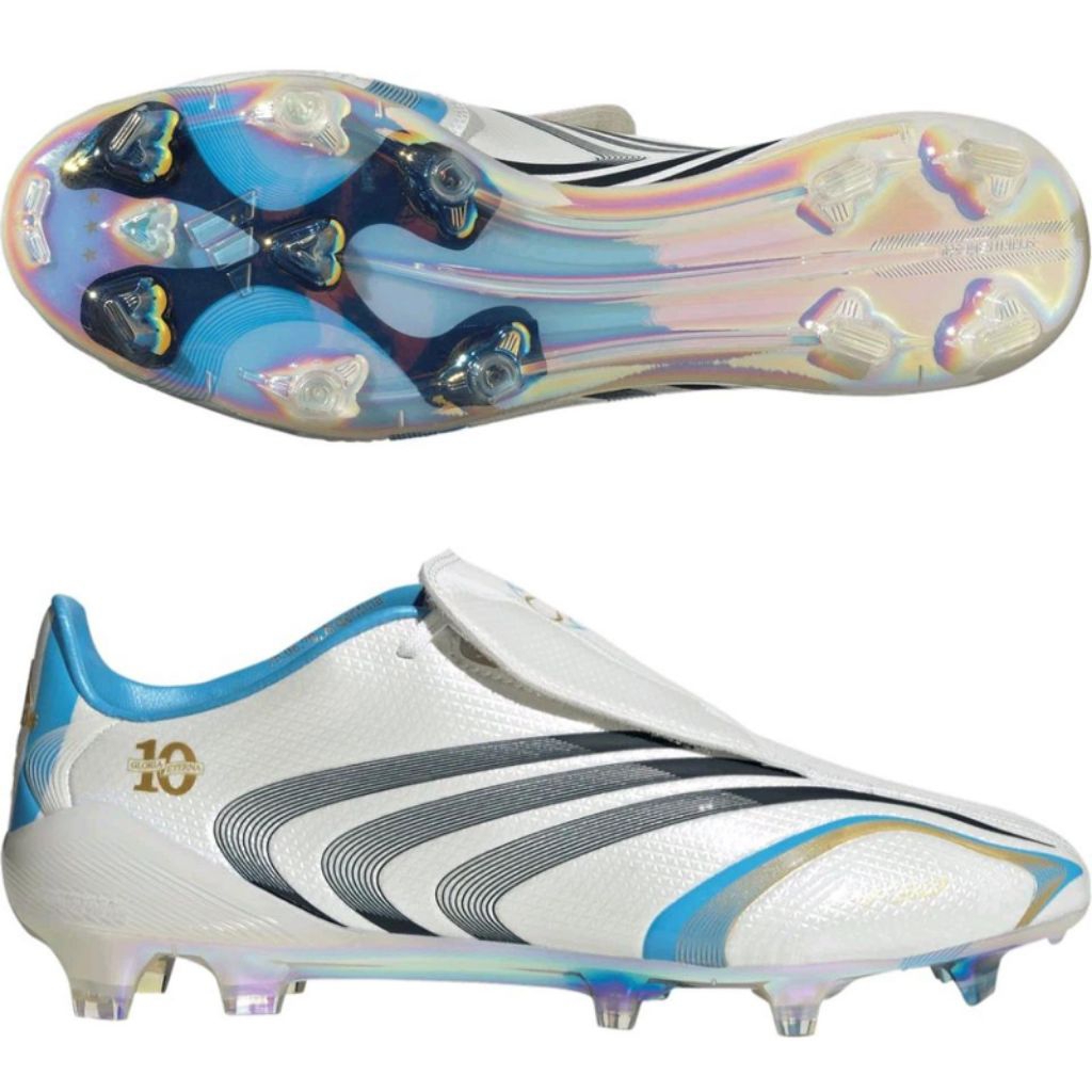 Sepatu Bola F50 Messi Elite Tunit FG - Core White/Night Navy/Gold Metallic LIMITED EDITION