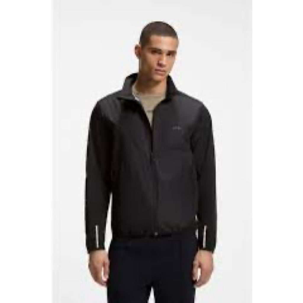 PRELOVED black BOSS Hugo Boss full-zip jacket
