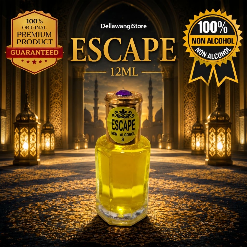 Escape - Minyak Wangi Escape Original Murni Asli Tanpa Campuran Non Alkohol Parfum Sholat Dellawangi