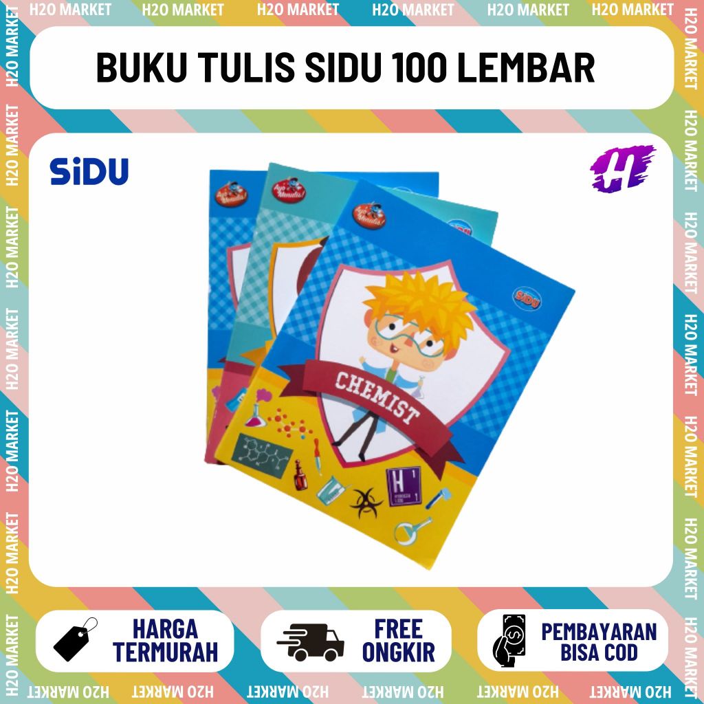 [H2O] Buku Tulis Sinar Dunia / SIDU isi 100 lembar (1 PAK)