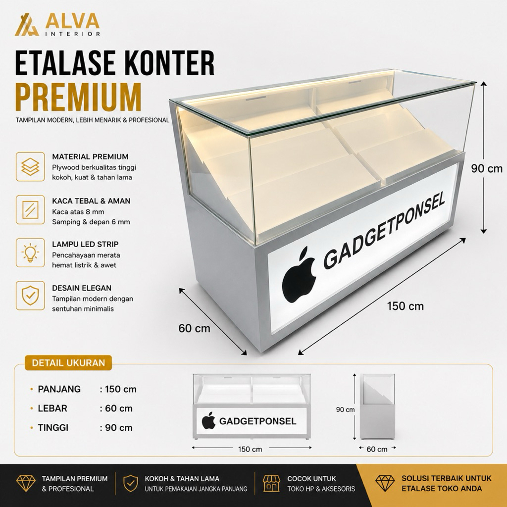 ETALASE KONTER HP PREMIUM
