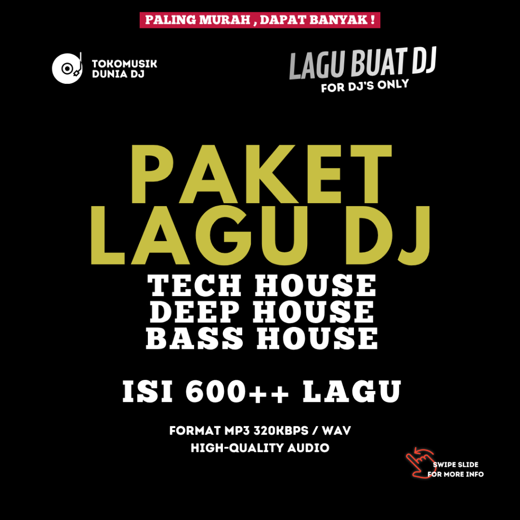 PAKET LAGU DJ GENRE TECH HOUSE DEEP HOUSE BASS HOUSE LENGKAP