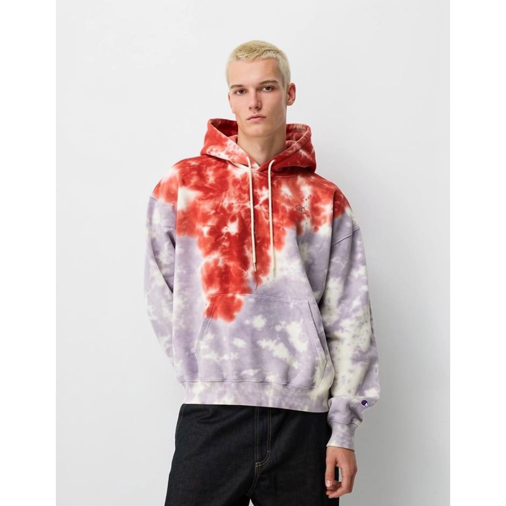 Hoodie Champion Tie Dye Red