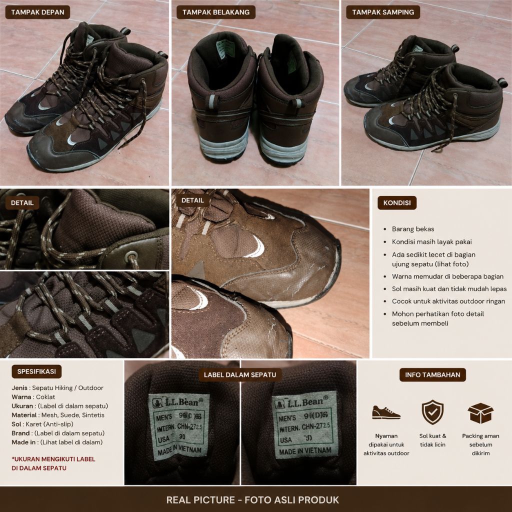Sepatu Outdoor Joker Bekas Ukuran 43 | Sepatu Gunung / Trekking Pria Preloved