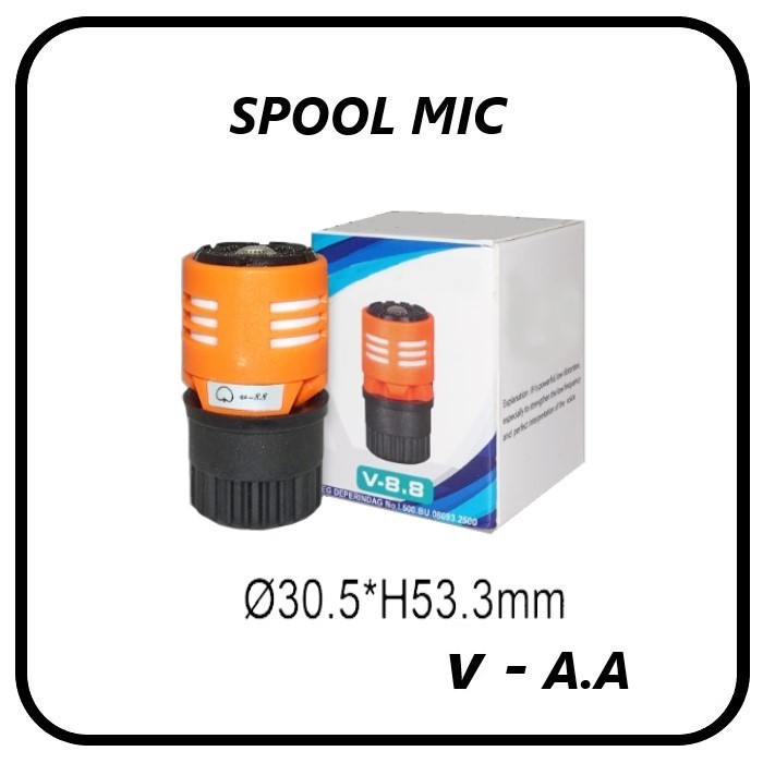 Spool Microphone Vocal kabel dan wireless - Spul Mic 30 mm V - AA