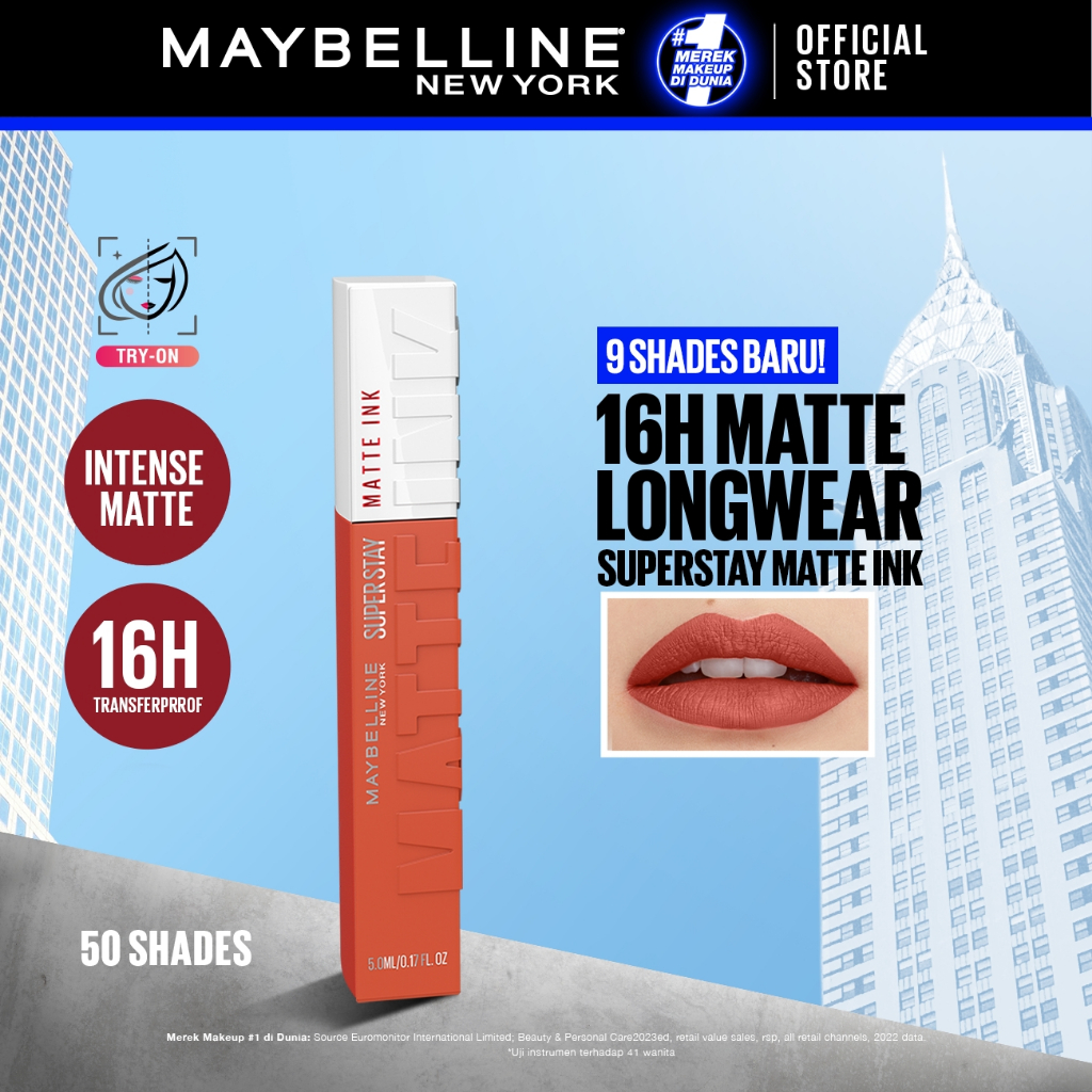 [SHOPEE BEAUTY AWARDS - BEST LIP MAKEUP] MAYBELLINE OFFICIAL Superstay Matte Ink Liquid Long Lasting