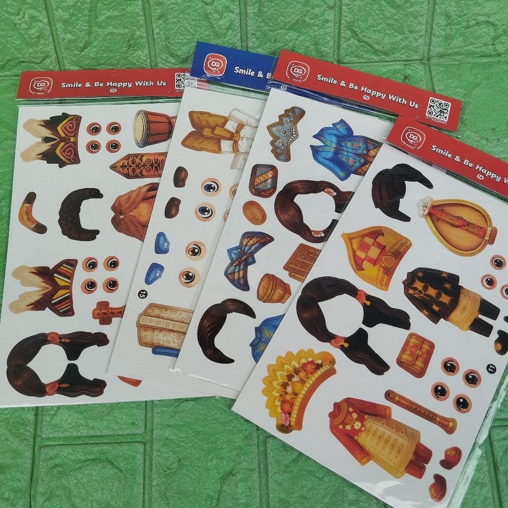 Mainan Seni DIY Bongkar Pasaang BP Baju Bajuan Adat Nasional Internasional DG