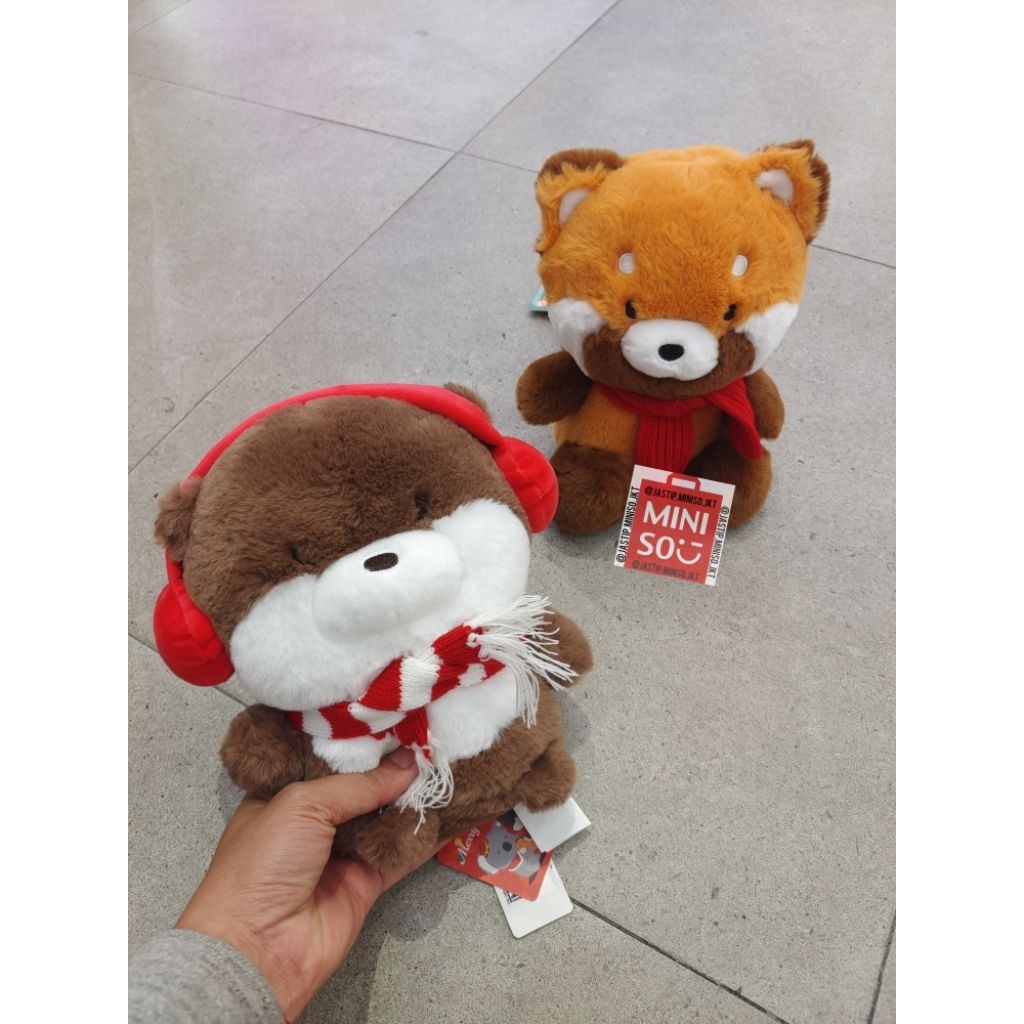 MINISO Boneka Plush Mini Wish Messenger Collection (35cm) RED PANDA / OTTER