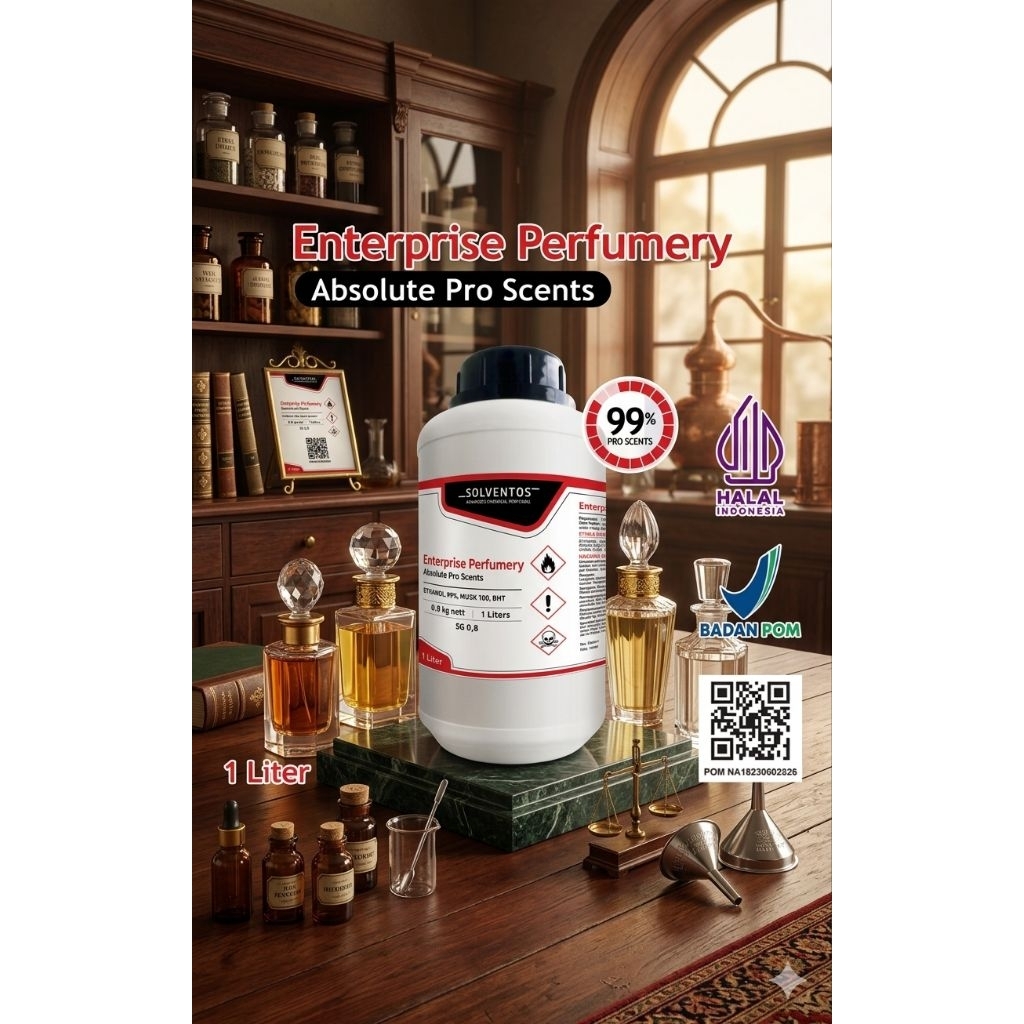 REPACK 100 ML - Solventos Enterprise Perfumery BPOM HALAL Pelarut Parfum untuk Mempertahankan Warna 