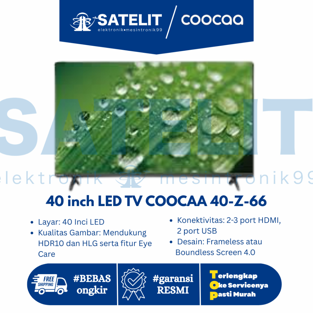 40 inch LED TV COOCAA 40-Z-66 - LED TV Full HD Digital Smart TV