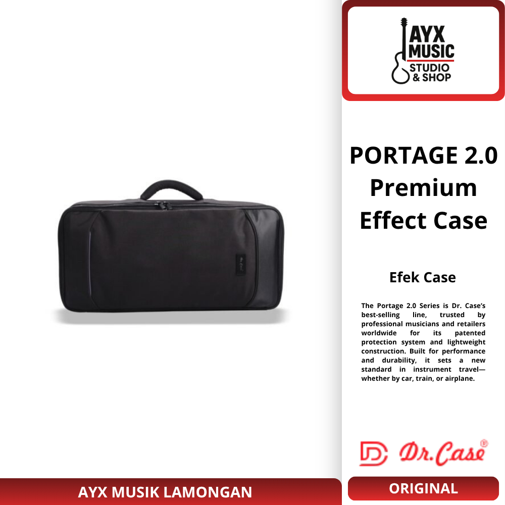 Dr. Case Portage 2.0 Premium Effect Case | Black | Case Efek Gitar