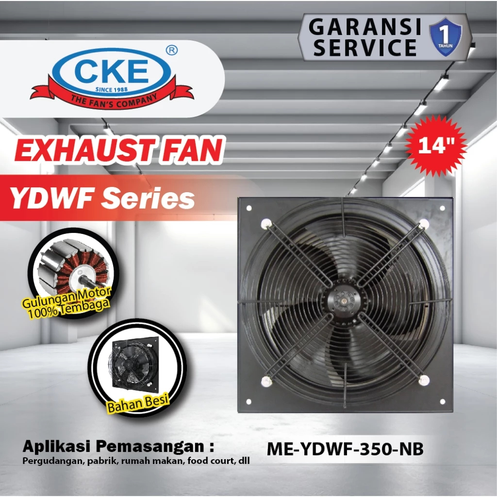 CKE Exhaust Fan 14 Inch Exhaust Dinding Eksos Dinding Blower Gedung