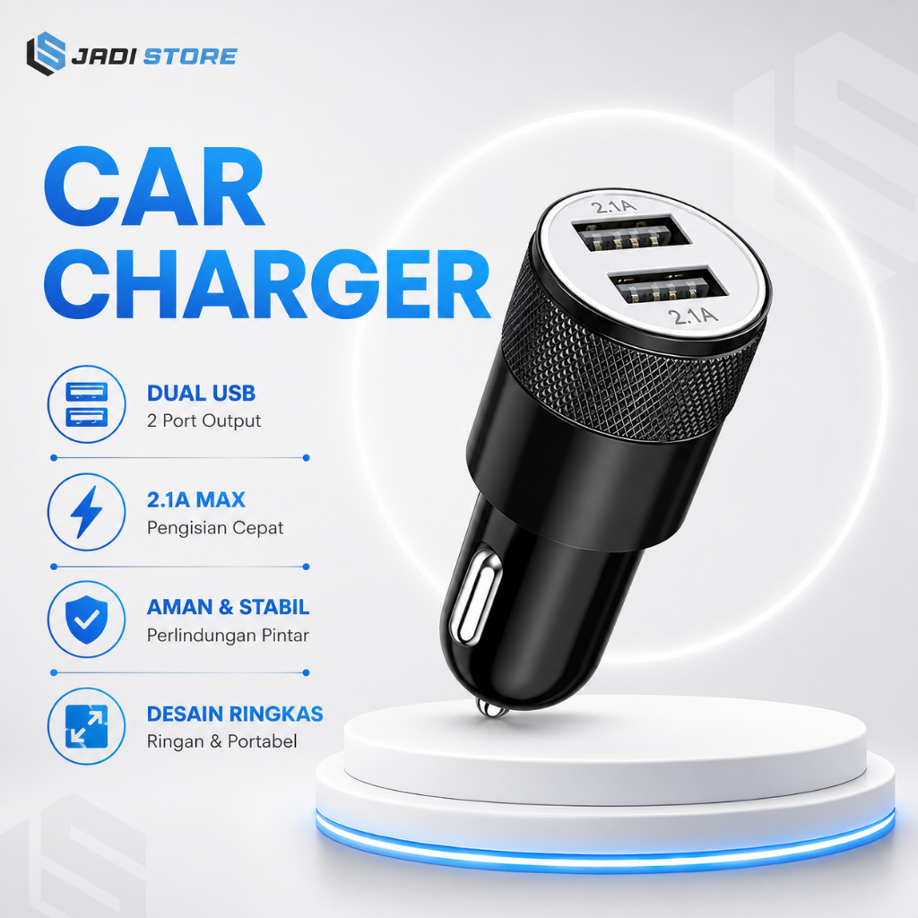 Fashion Car Charger Dual USB Port YSC 11 2.1A Charger Mobil Cigarette Plug Adapter Cas HP Mobil Fast