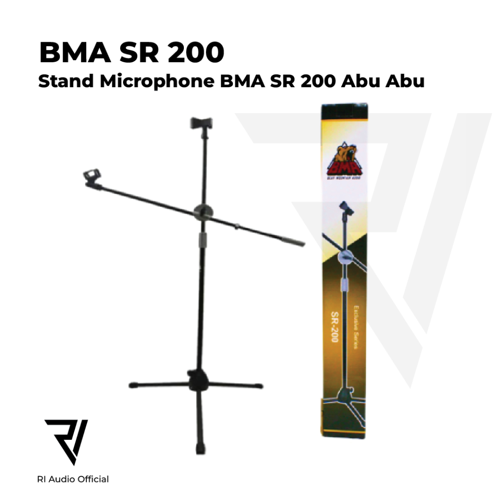 Stand Mic BMA SR 200 Abu Abu / Stand Microphone BMA SR 200 Abu Abu