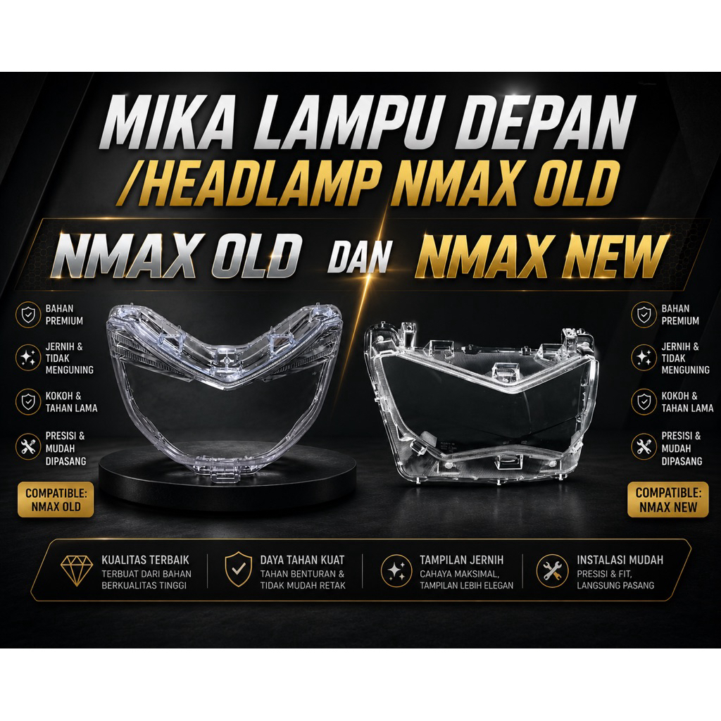 Mika Headlamp nmax new 2020-2024 / Mika Lampu Depan Nmax Old mika lampu depan nmax new CLEAR
