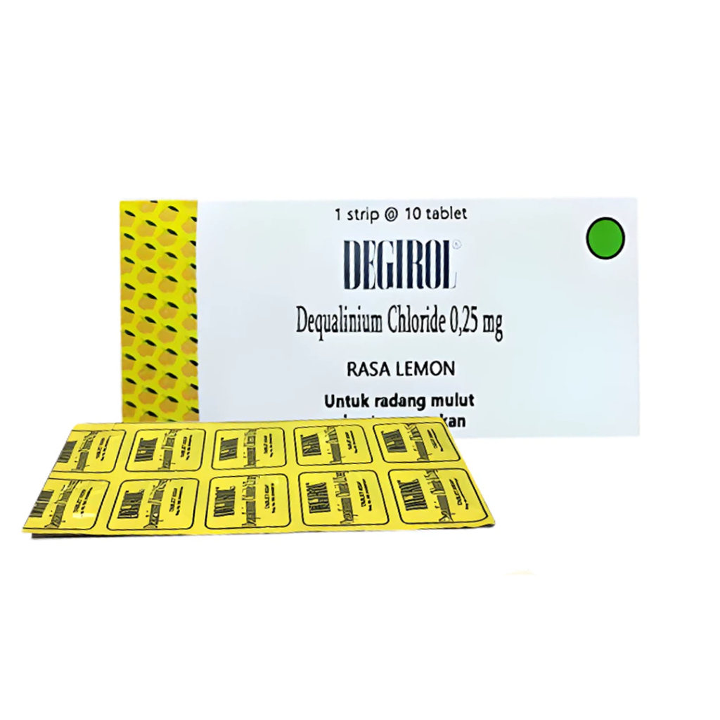 Degirol Tablet Hisap 1 Strip Original Obat Sakit & Radang Tenggorokan