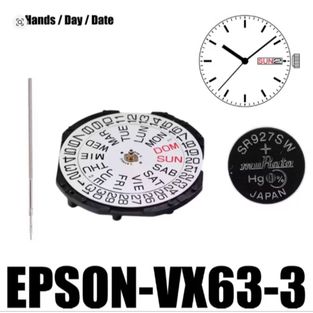 Mesin Jam Tangan Seiko VX63 Original