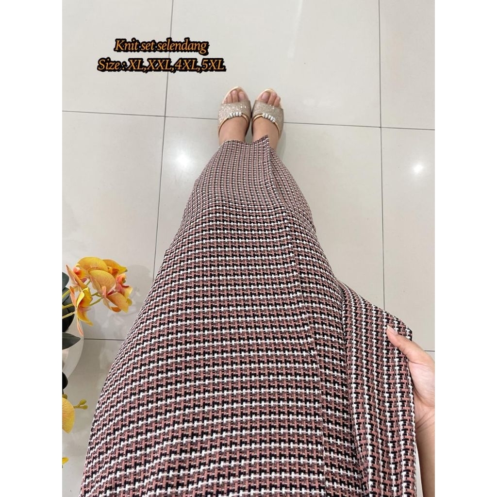 Kamen Rajut Untuk Dewasa Set Selendang/Kamen Size L,XL,XXL,XXXL,4XL,5XL Terbaru/Kamen Knit Rajut/Kam