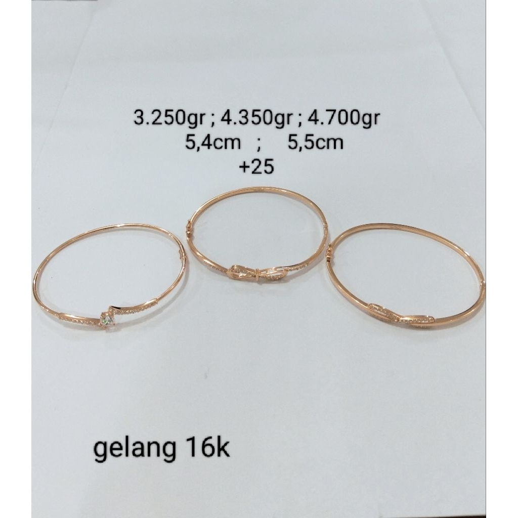 gelang emas 16 karat
