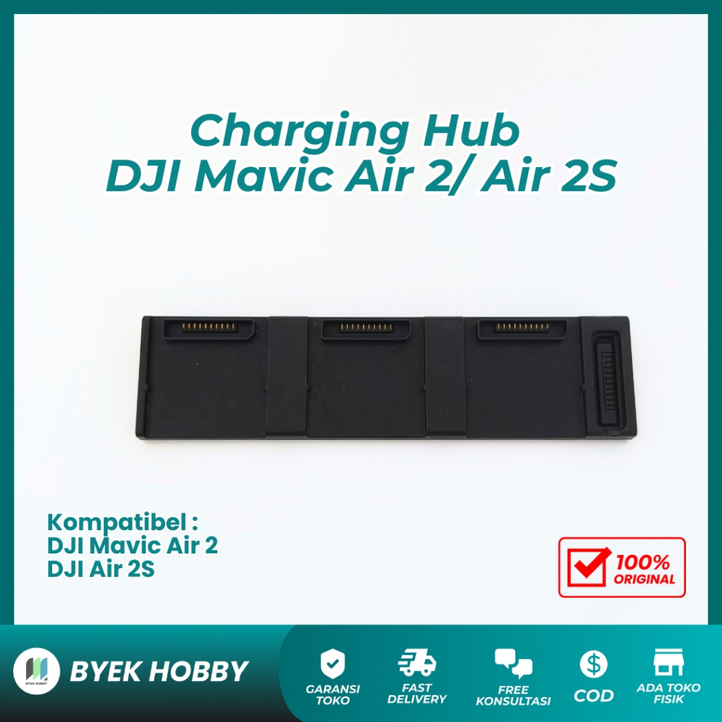 Original Charging Hub DJI Mavic Air 2 & DJI Air 2S (Charger 3 Baterai)