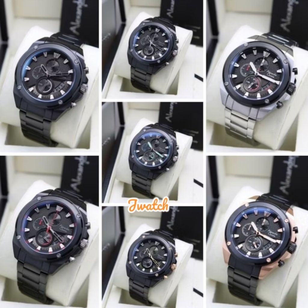 Jam Tangan Pria Alexandre Christie 6646 Chrono
