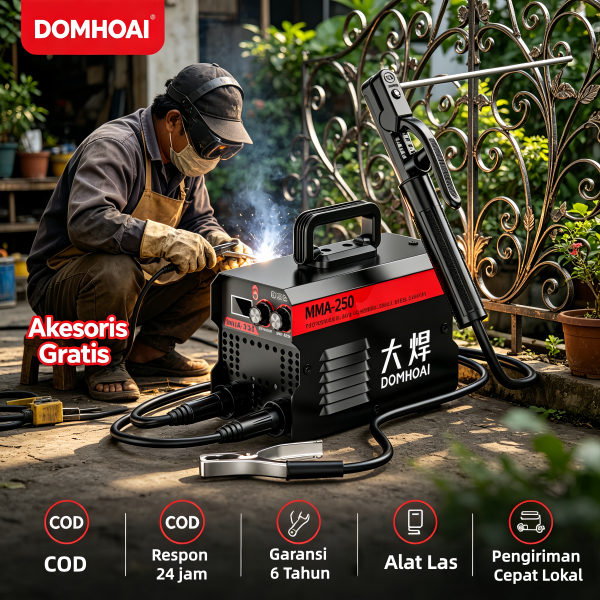 DOMHOAI MESIN LAS MMA mesin las listrik 450 watt mesin las inverter Portabel Tampilan Digital Defini