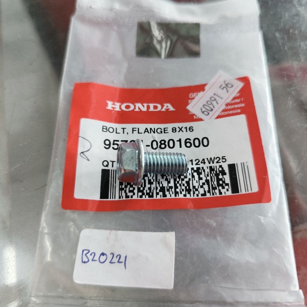Baut Tap Oli Gardan CVT Honda - Baut 8×16 95701-0801600