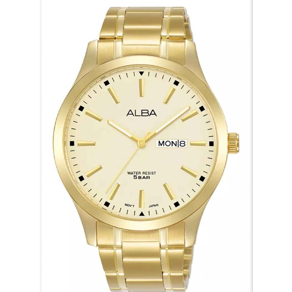 Jam Tangan Alba AJ6158X1 Original Rantai Gold