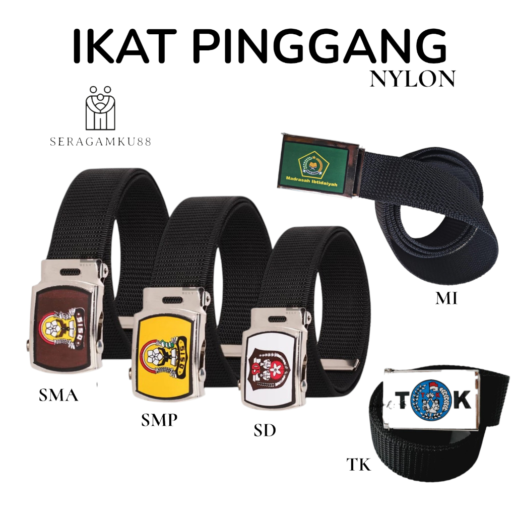 Sabuk Ikat Pinggang Anak Sekolah  SD SMP SMA Ikat Pinggang Sekolah