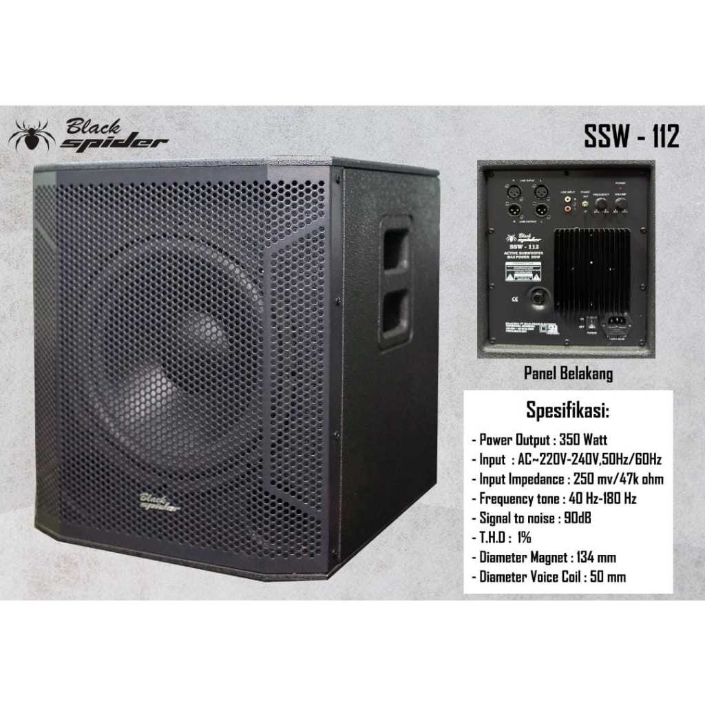 Subwoofer black spider 12 inch ssw112 subwoofer black spider 12 inch original subwoofer 12 inch