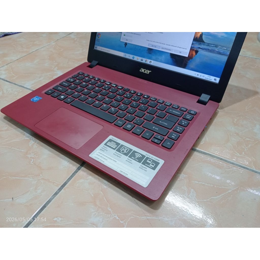 Laptop Acer A314 N4000 RAM 8GB SSD 250GB