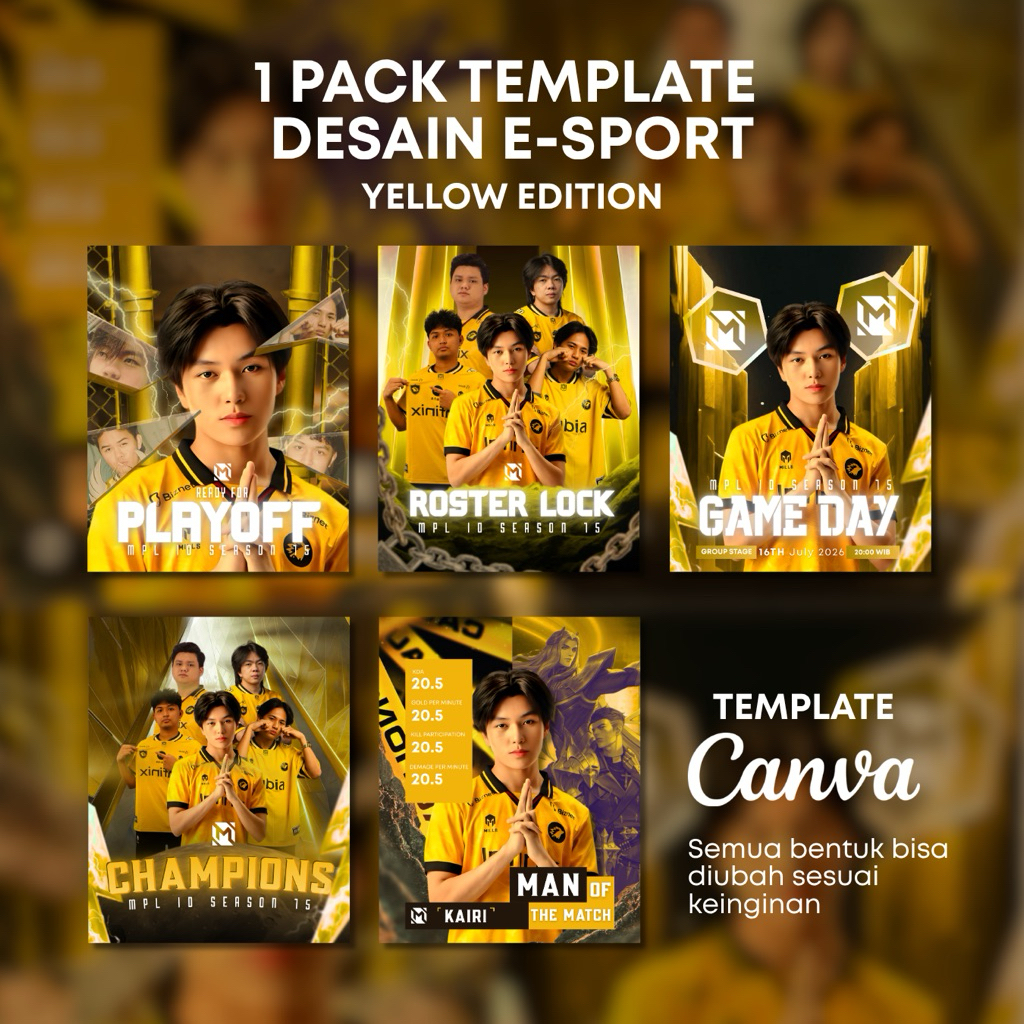 Template Desain Canva Tim E-Sport MLBB Premium