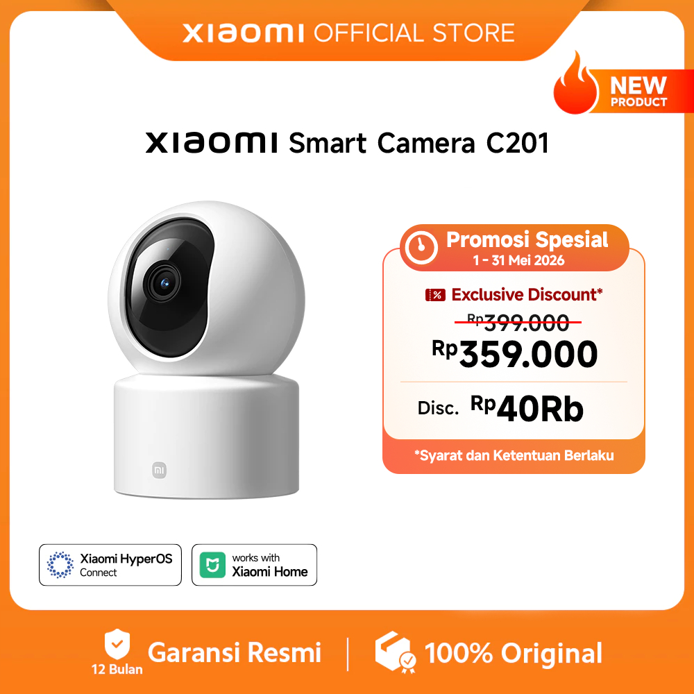 Xiaomi Smart Camera C201 / C200 | 1080p Full HD  Kamera 2MP | Full-Color Night Vision dengan Smart A