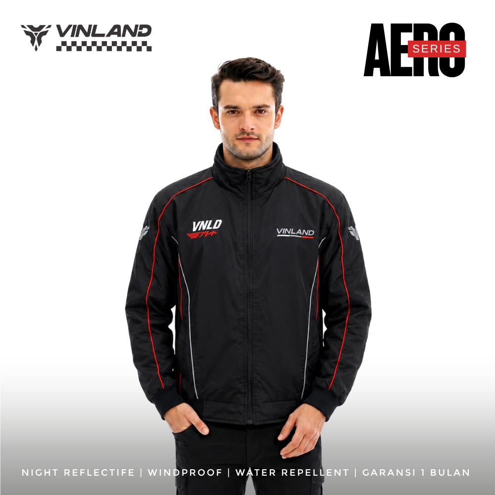 JACKET VINLAND - AERO WINDBRAKER SERIES | Vinland Jaket Motor Pria Waterproof | Jacket Parasut Anti 