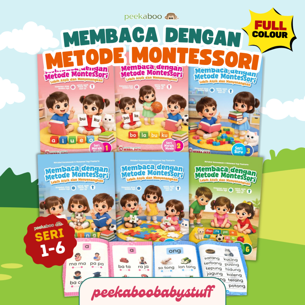 BUKU LATIHAN MEMBACA DENGAN MONTESSORI ANAK PAUD TK SD
