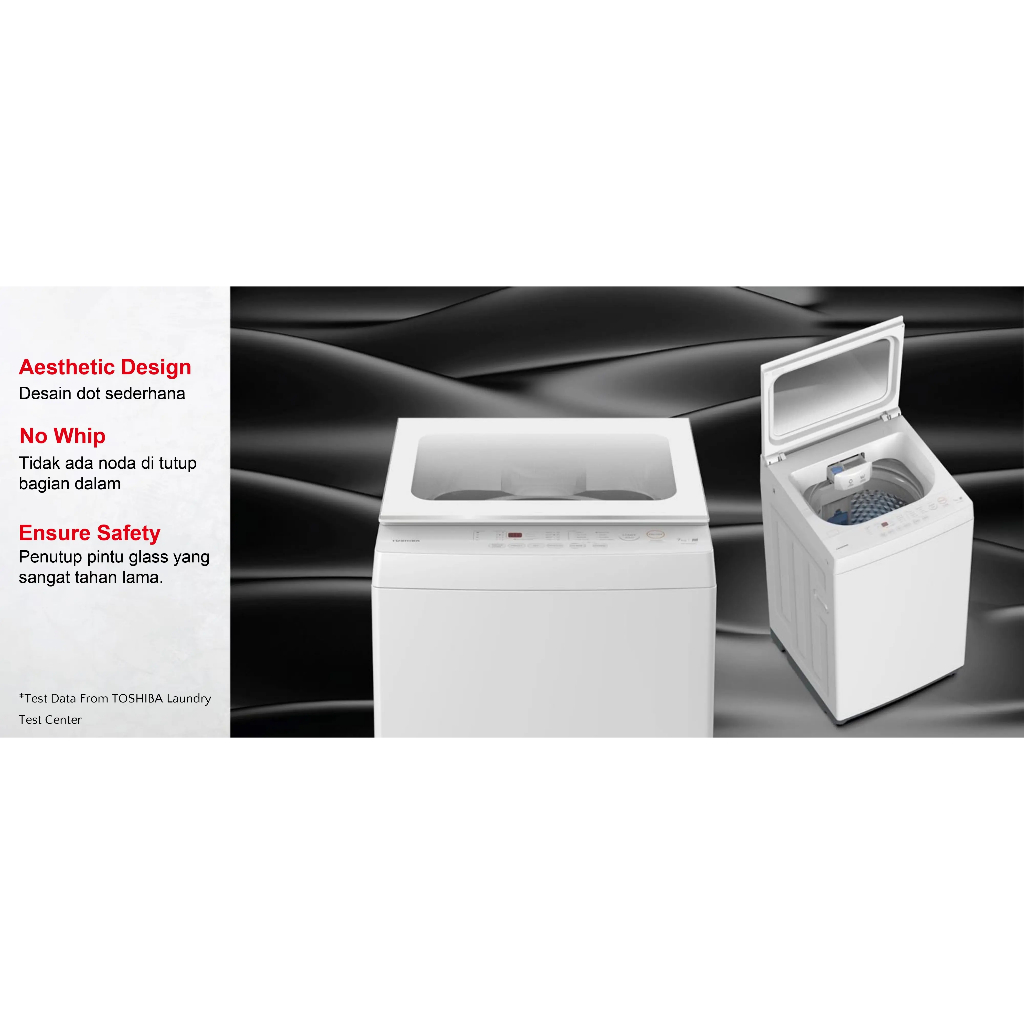TOSHIBA - MESIN CUCI 1 TABUNG AW-M801AN ( 7 KG ) I MESIN CUCI 1 TABUNG 7KG (TOP LOAD)