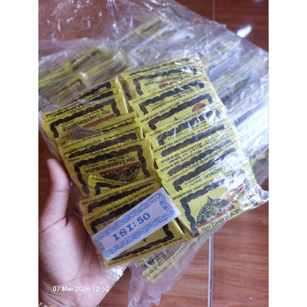 Teh Candi Wayang Borobudur 50 Sachet - Teh Wangi Asli Malang
