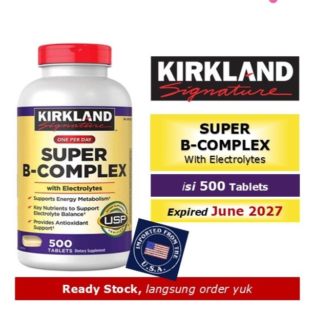 Kirkland Signature Super B-Complex with Electrobytes – isi 500 Tablets