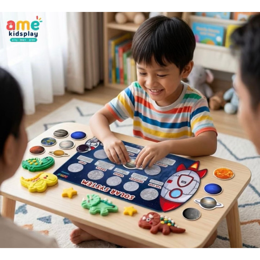 Mainan Edukasi Anak BUSY PAGE PUZZLE PLANET TATA SURYA mengajarkan anak mengenal planet tata surya d
