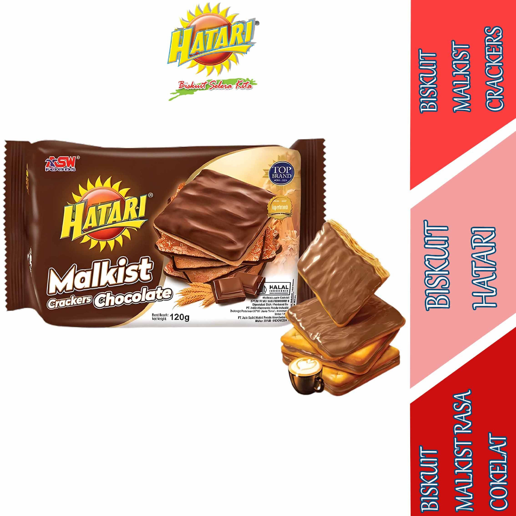 Biskuit Malkist Rasa Chocolate - Biscuit Hatari - Biskuit Malkist Crackers - 120gr