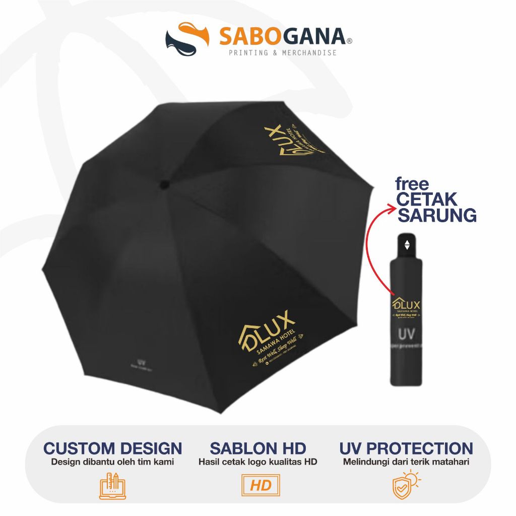 Payung Custom Logo / Payung Cetak Logo / Payung Custom DTF