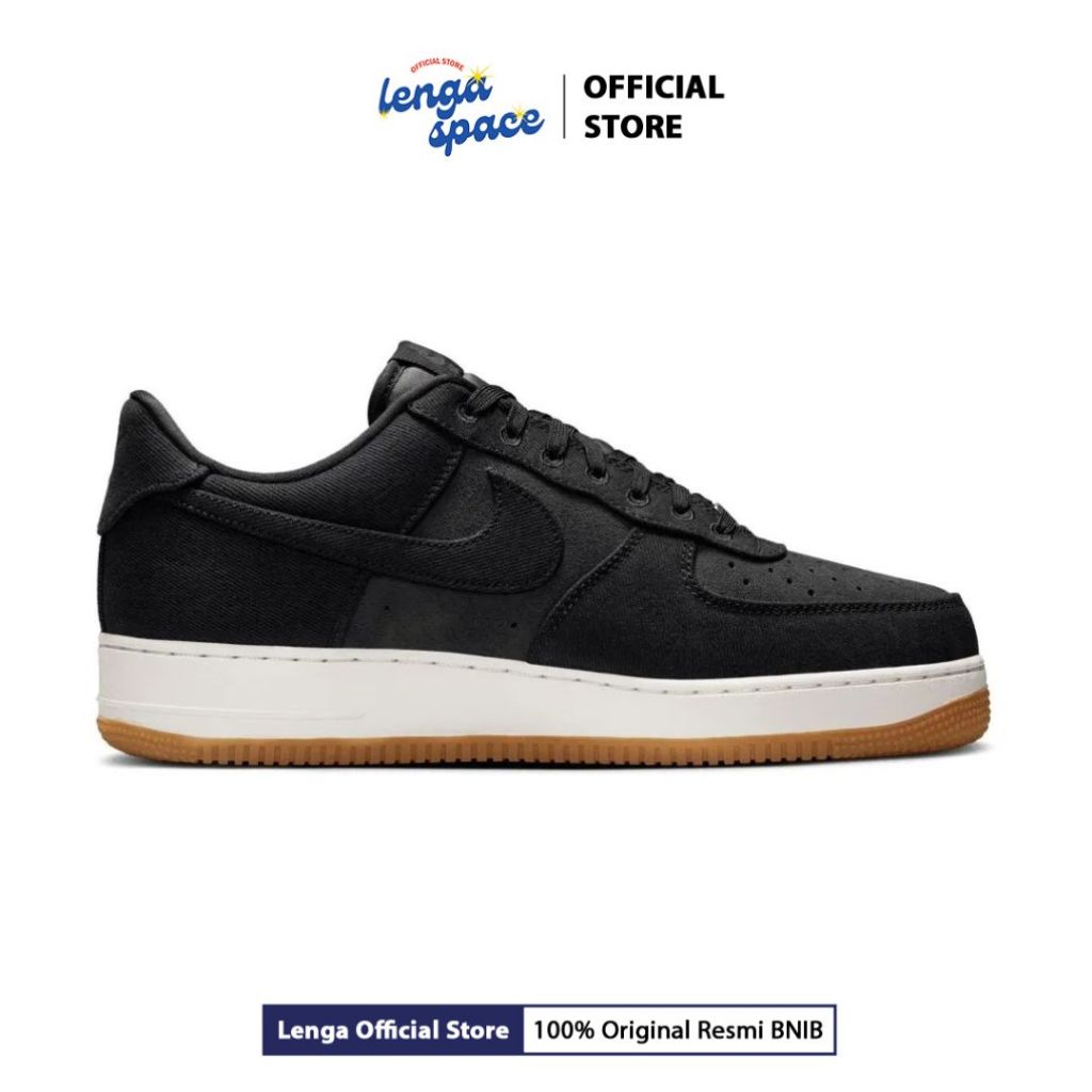 Sepatu Sneakers Pria Air Force 1'07 Lv8 Men's Sneakers Shoes - Black/Smoke Grey Gum Brown (IR0951-00