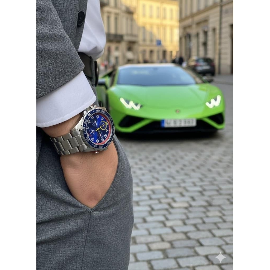Jam Tangan Pria Rantai Chronograph THR Formula 1 Edition
