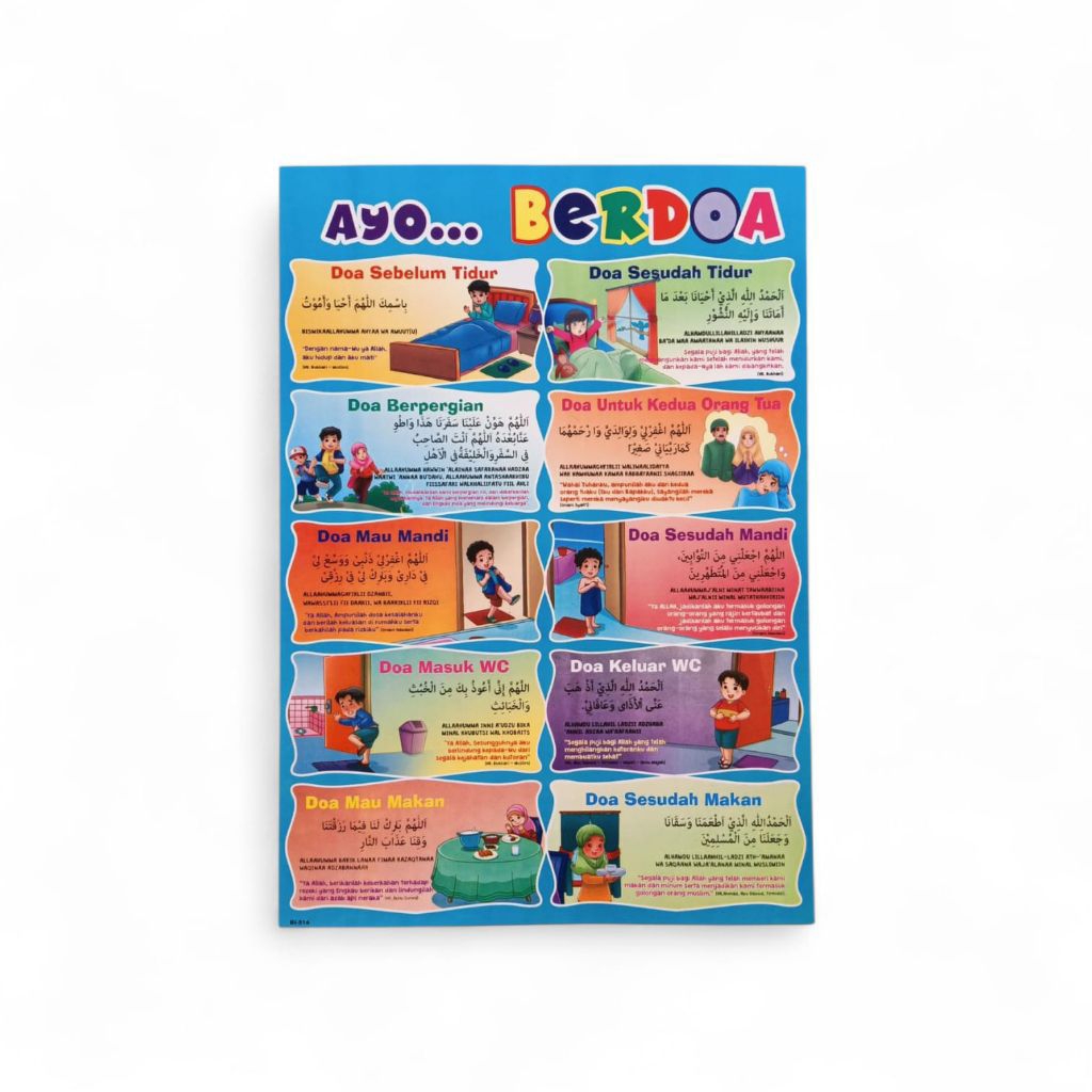 Poster Dinding ABCD Edukasi Belajar Anak Membaca dan Menulis