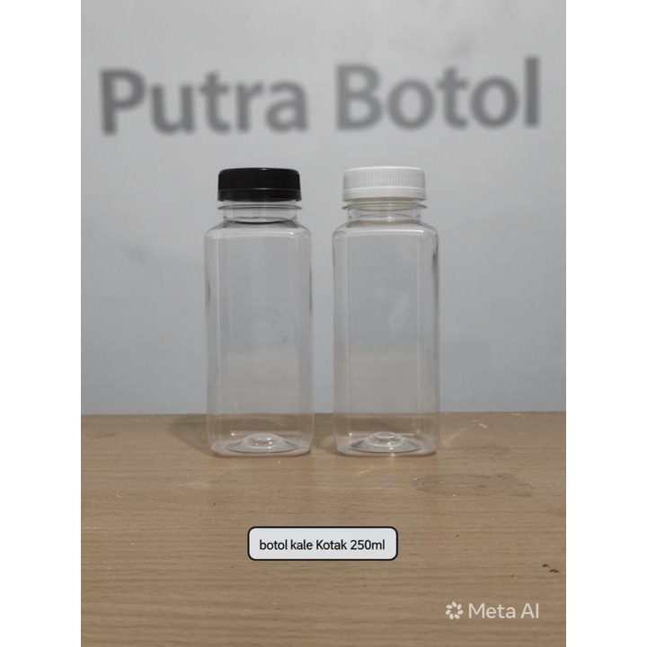 BOTOL KALE KOTAK 250ML | BOTOL PLASTIK 250ML | BOTOL JUS 250ML
