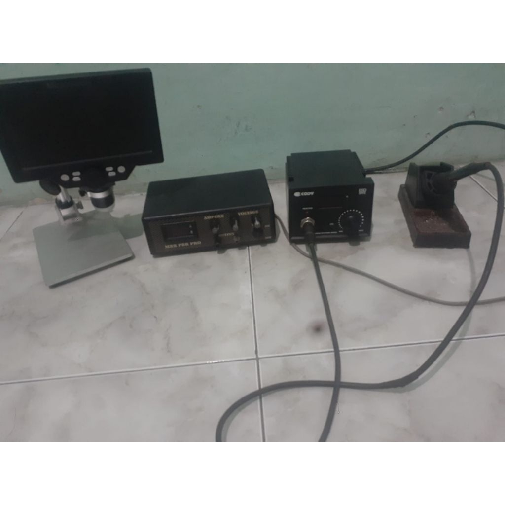 borongan mikroskop, solder digital,psu MBR bekas normal